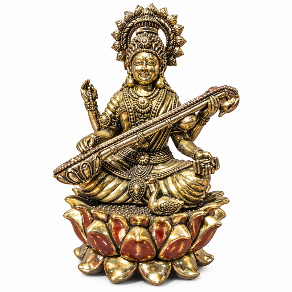 Saraswati Idol Brass