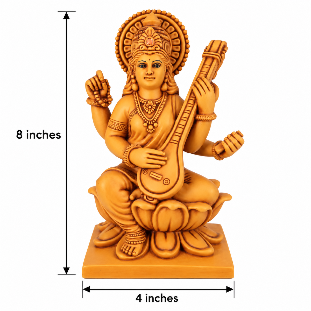 Saraswati Mata Porcelain Idol