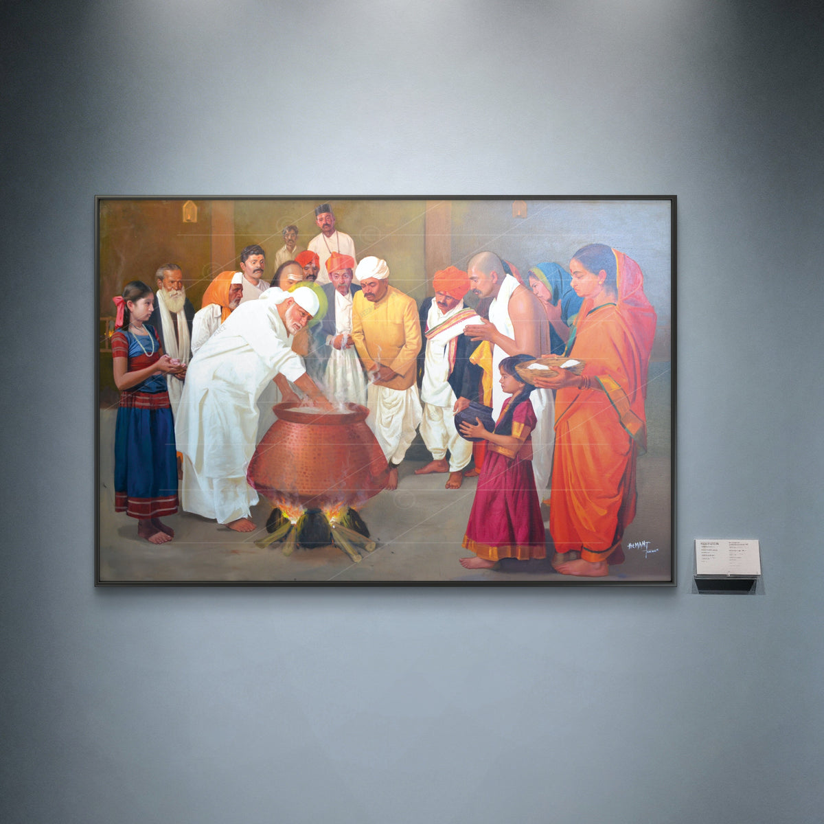 Shirdi Sai Baba Cooking Food in Dwarkamai Canvas Print
