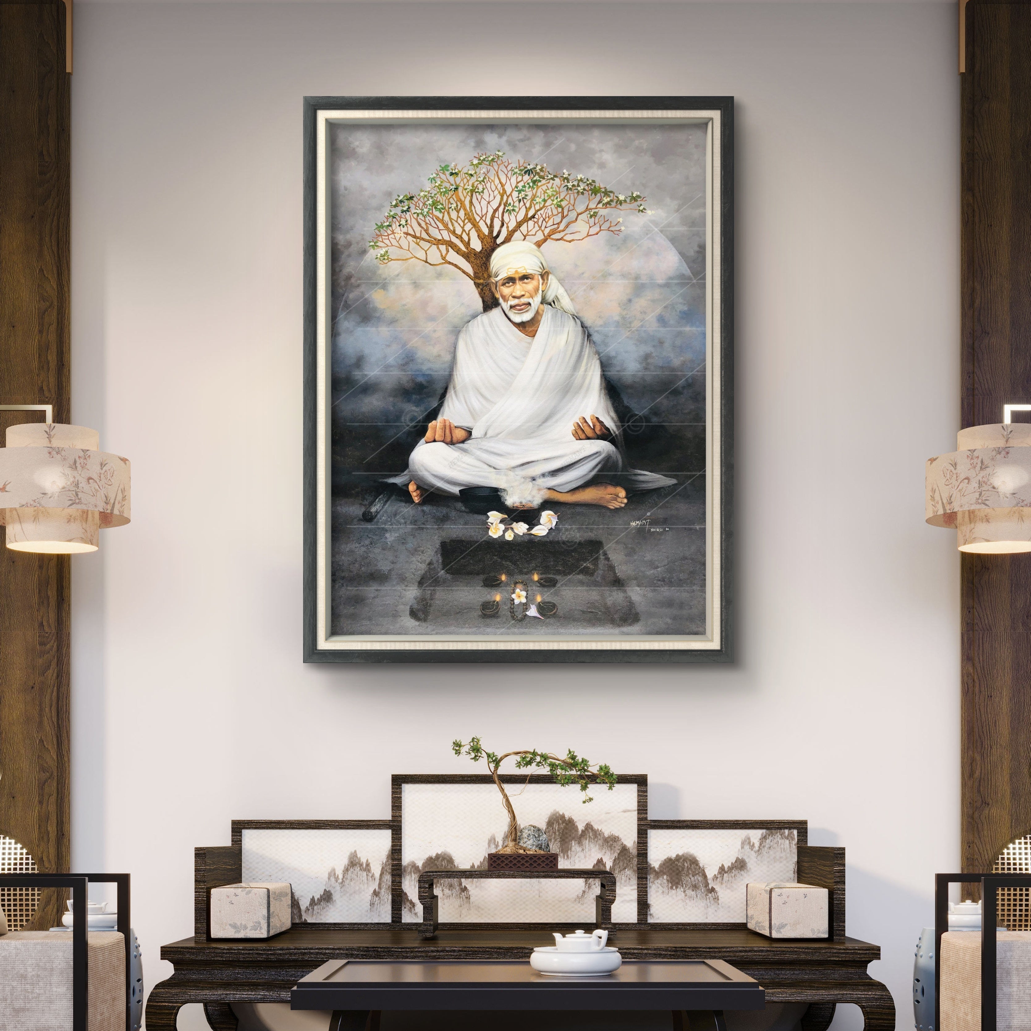 Saibaba Chafa Meditation Canvas Print