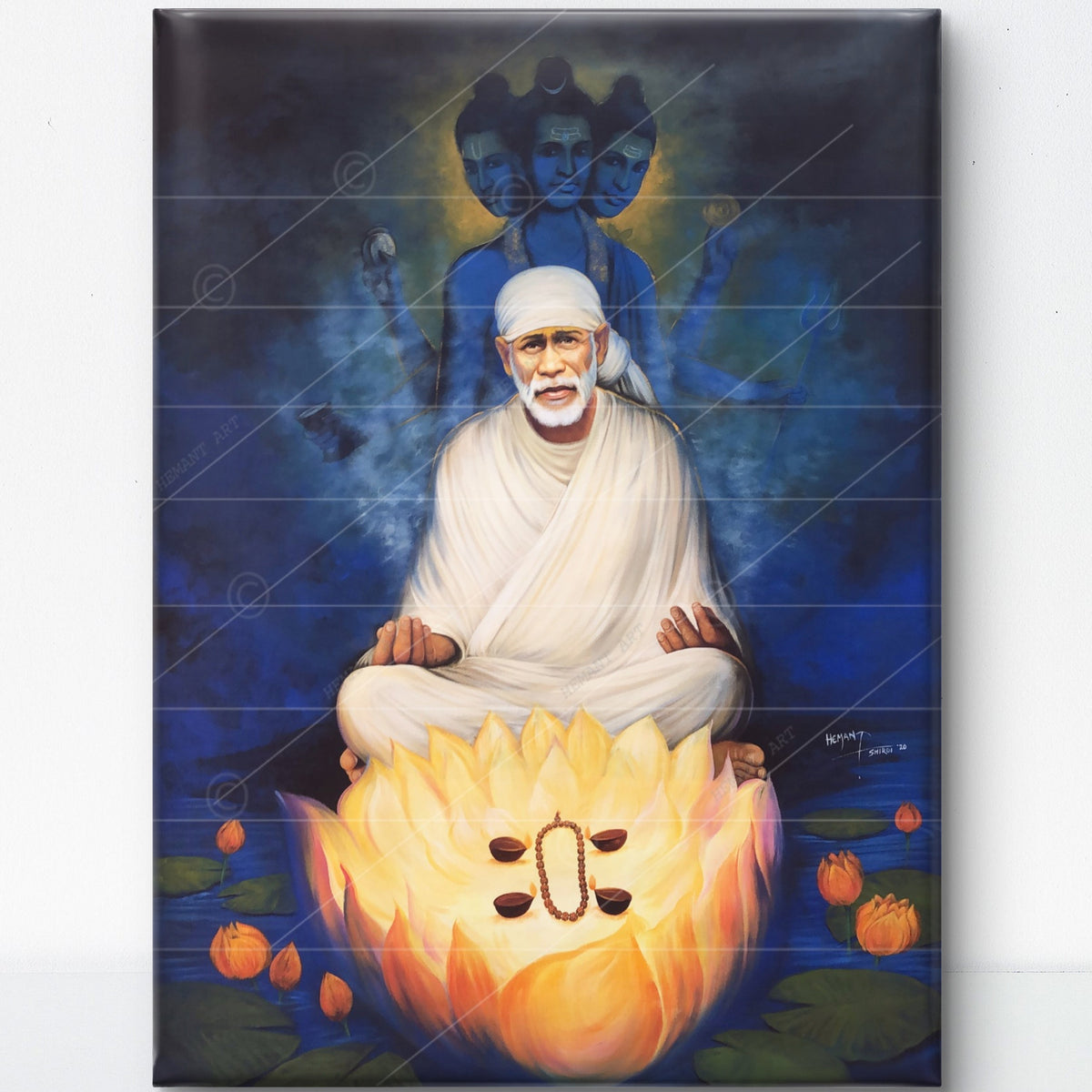 Guru Datta & Saibaba Meditation Canvas