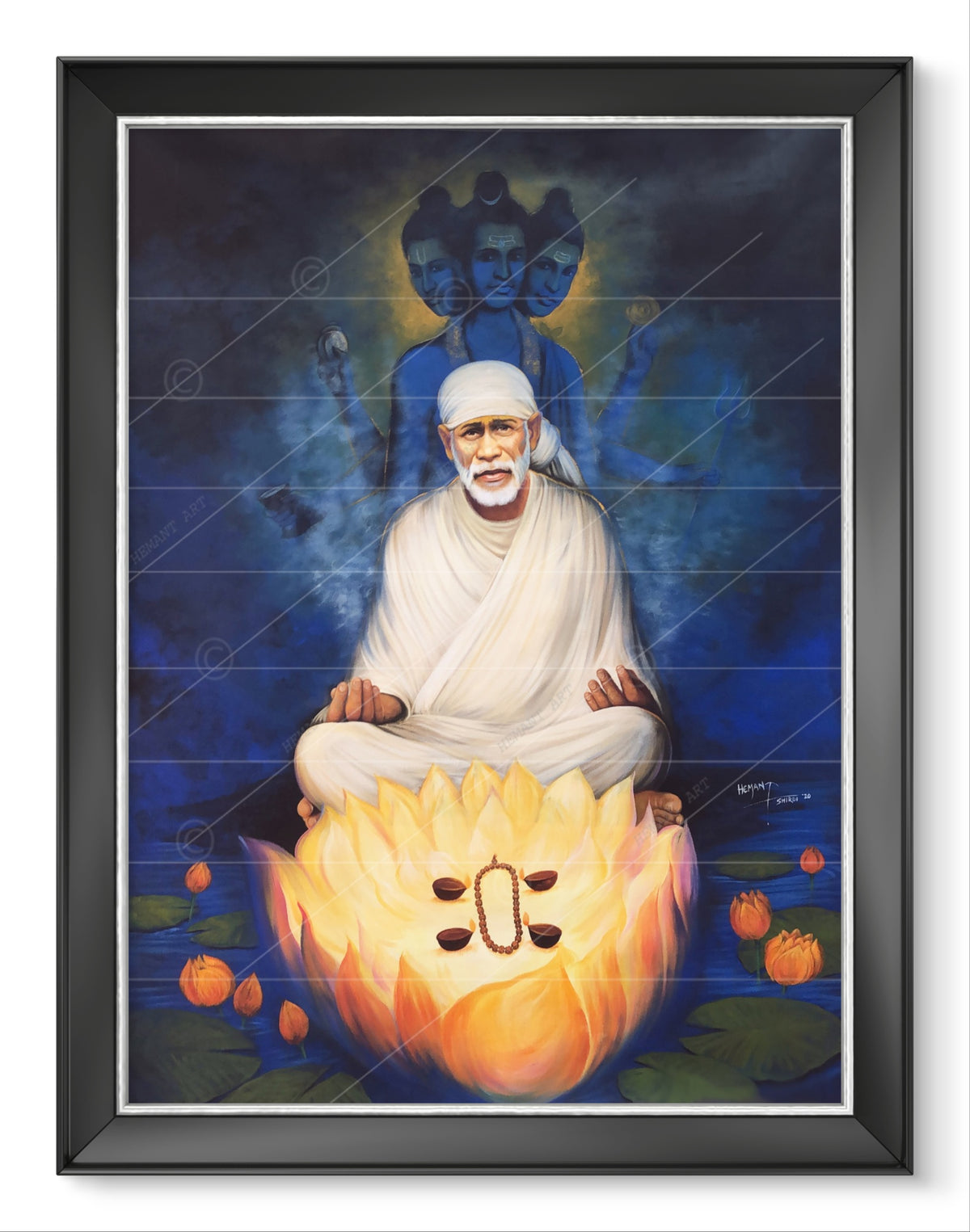 Guru Datta & Saibaba Meditation Canvas