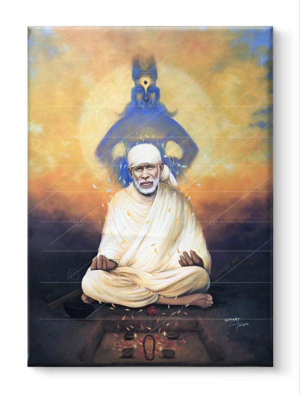 Saibaba & Vitthal Meditation Canvas Print