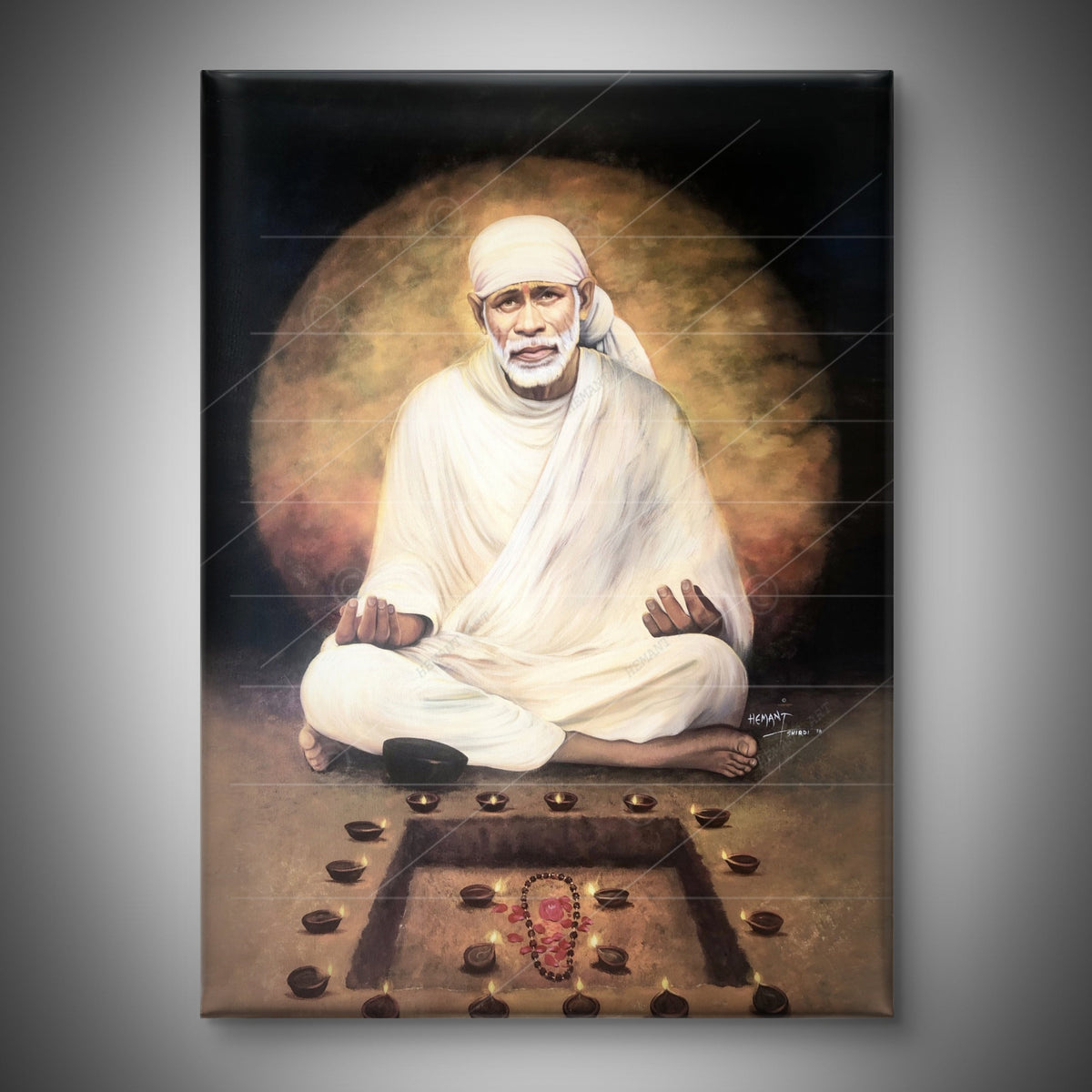 Saibaba Meditation Canvas Print, Old Moon