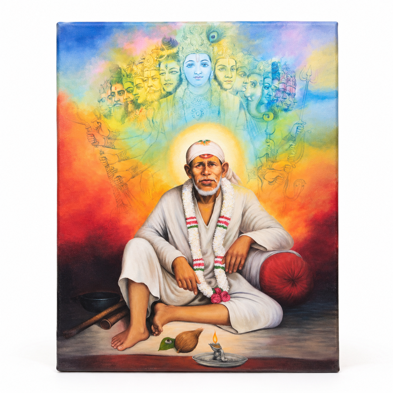 Shirdi Saibaba Original Dwarkamai Photo Canvas print | Hemant Art