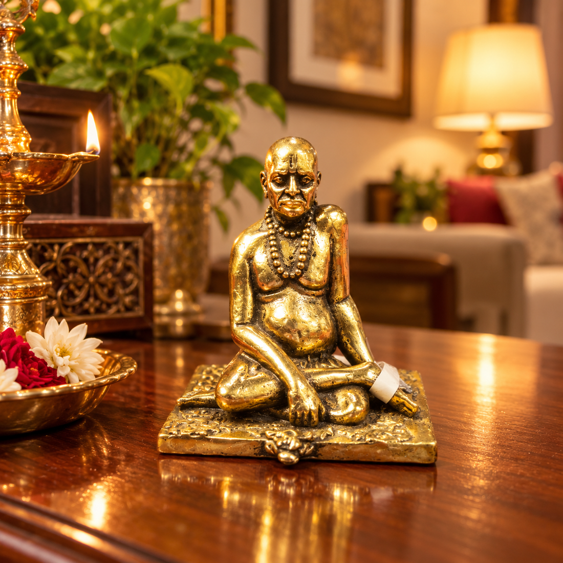 Swami Samarth Detailed Idol Brass