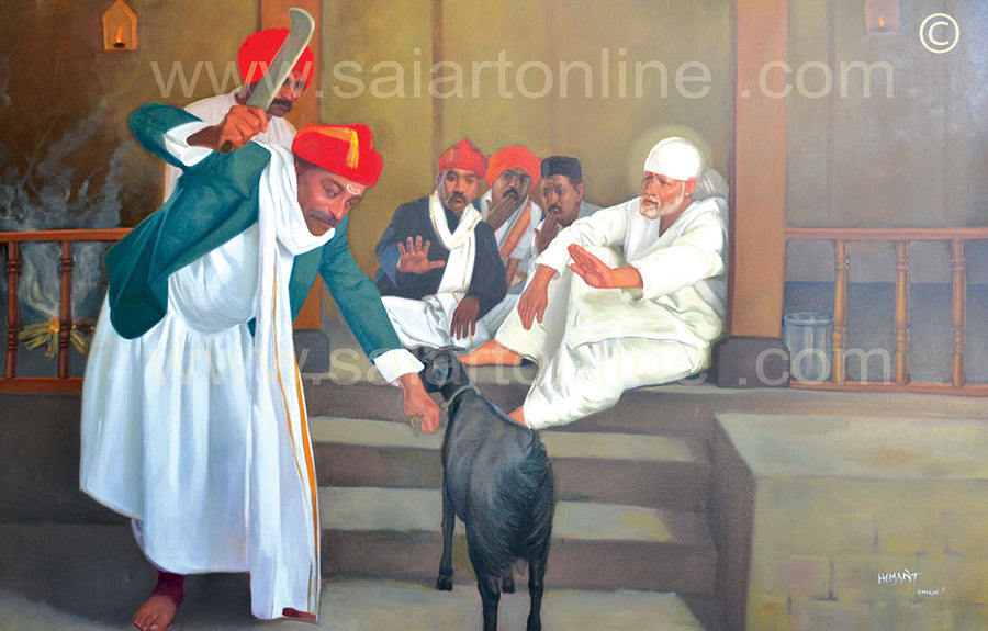 🖼️ Hemant Art Shirdi Sai Baba  Photo Frame Canvas Painting/Canvas Wall Art – Spiritual Home Decor for Puja Room & Meditation Space Success Active