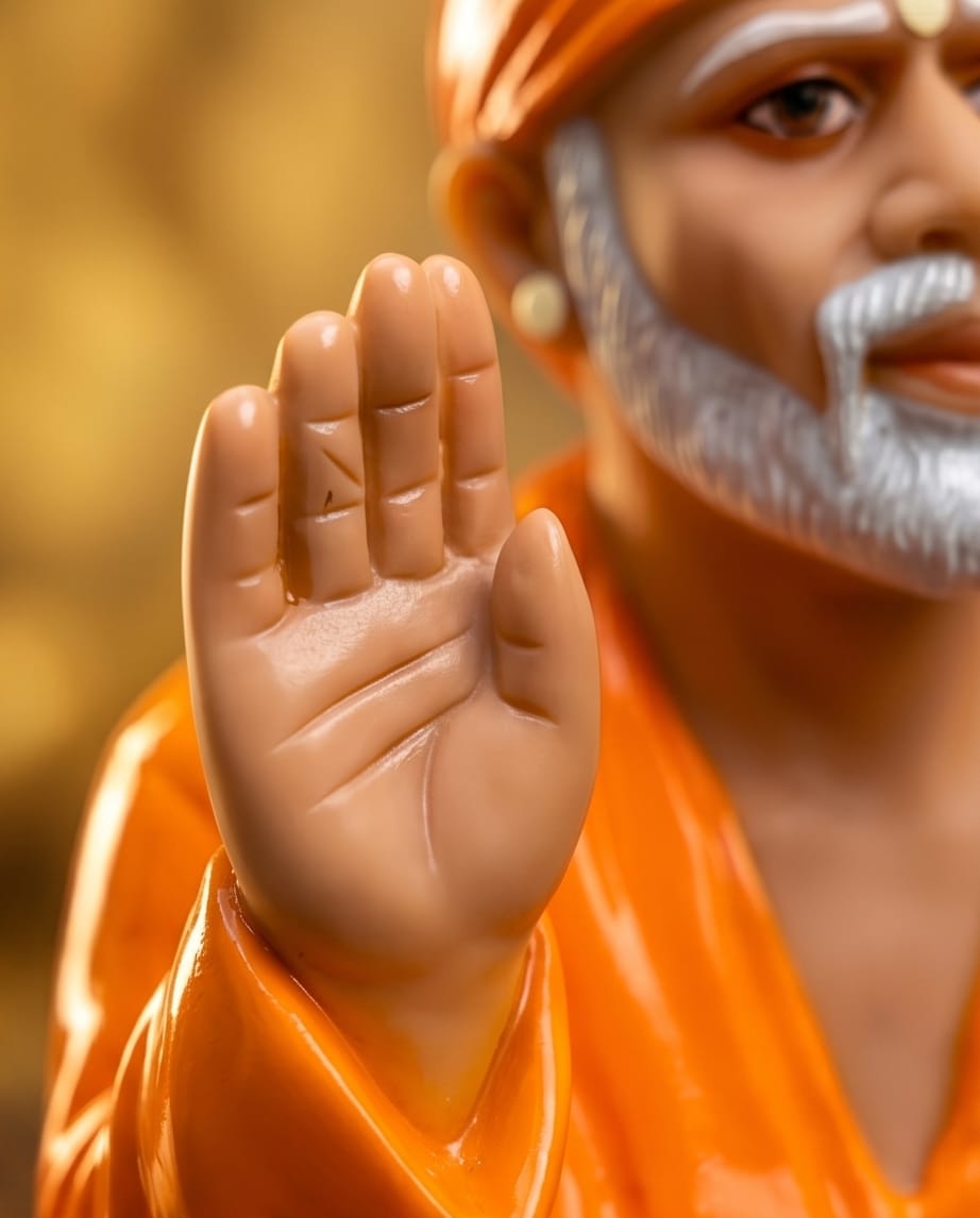 Sai Baba Idol for Car Dashboard – Premium Resin Finish | Hemant Art Shirdi