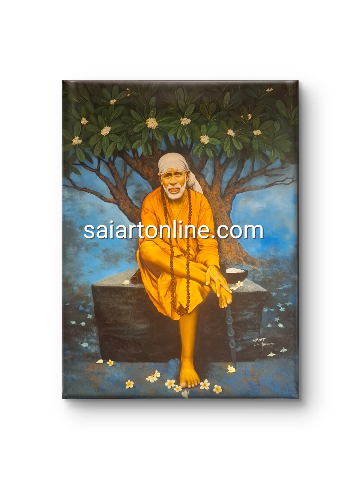 Shirdi Sai Baba Original Hand Painting | Sai Baba Photo | Sai Baba Samadhi Wall Art | Hemant Art
