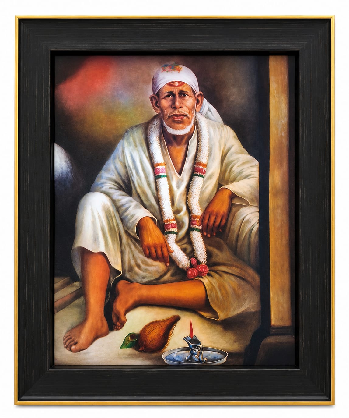 Sai Baba Photo – Shirdi Sai Baba Original Hand Painting Paper Print Reprint | Hemant Art