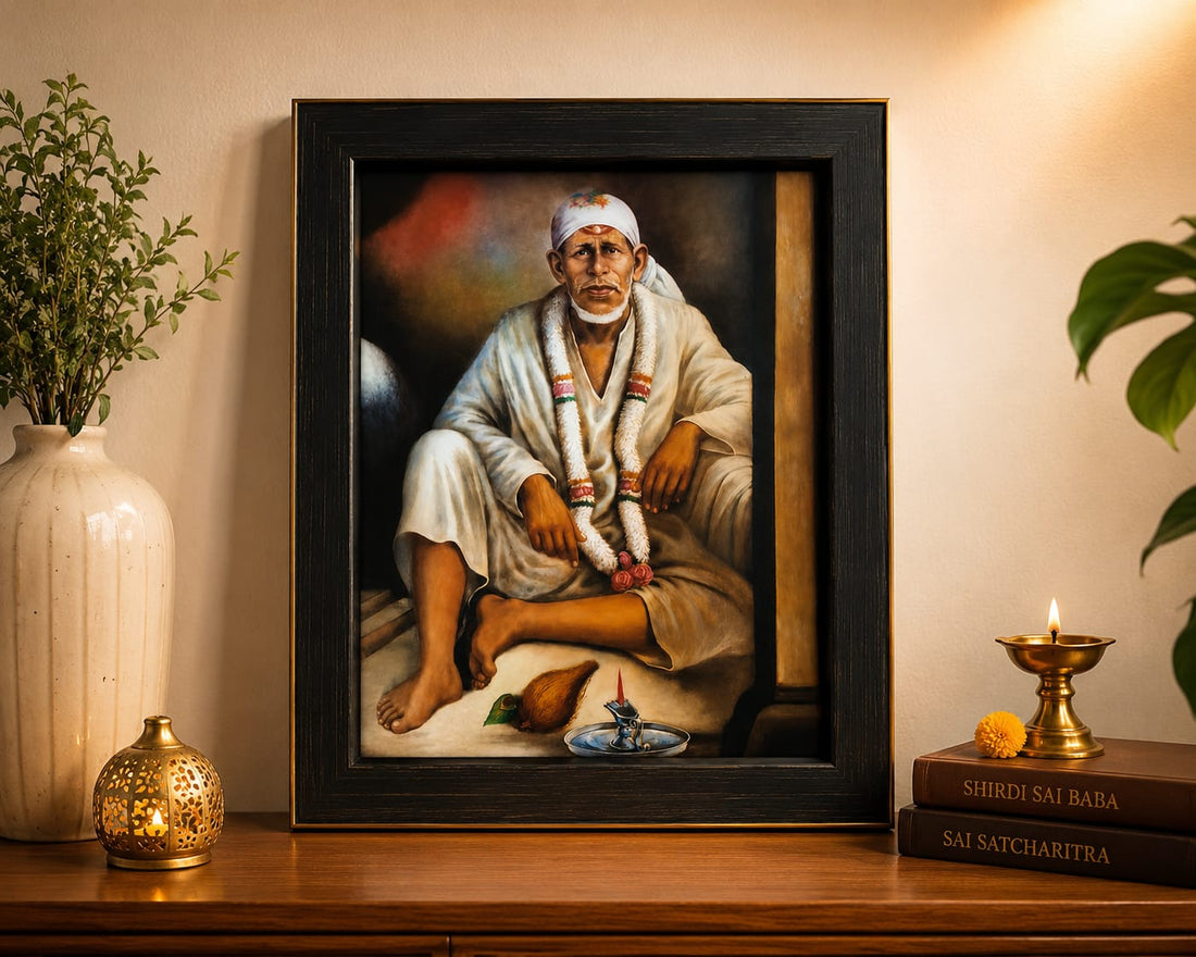 Shirdi Sai Baba Dwarkamai  Pose Original Hand Painting