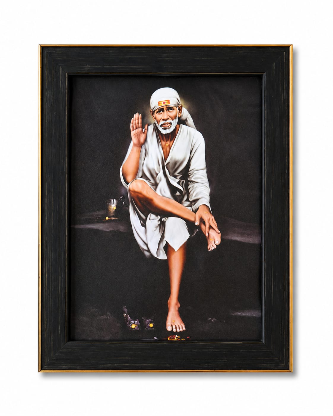 Sai Baba Photo – Shirdi Sai Baba Original Hand Painting Paper Print Reprint | Hemant Art