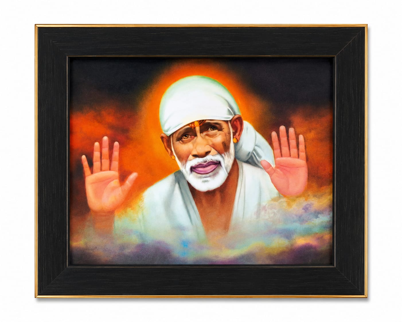 Sai Baba Photo – Shirdi Sai Baba Original Hand Painting Paper Print Reprint | Hemant Art