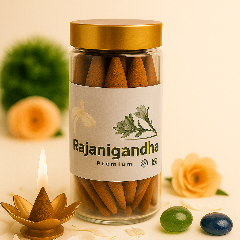 🌼🌙 Hemant Art | Rajanigandha Premium Dhoop / Perfect for Meditation, Prayer & Daily Use