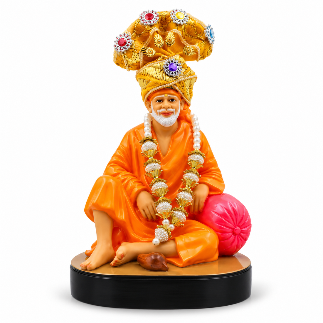 Shirdi Sai Baba Idol, White Dwarkamai Statue  4.5 inch | Hemant Art