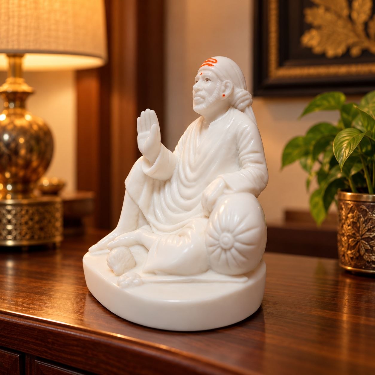 Sai Baba Dwarkamai Ashirwad Marble Finish Idol 1no