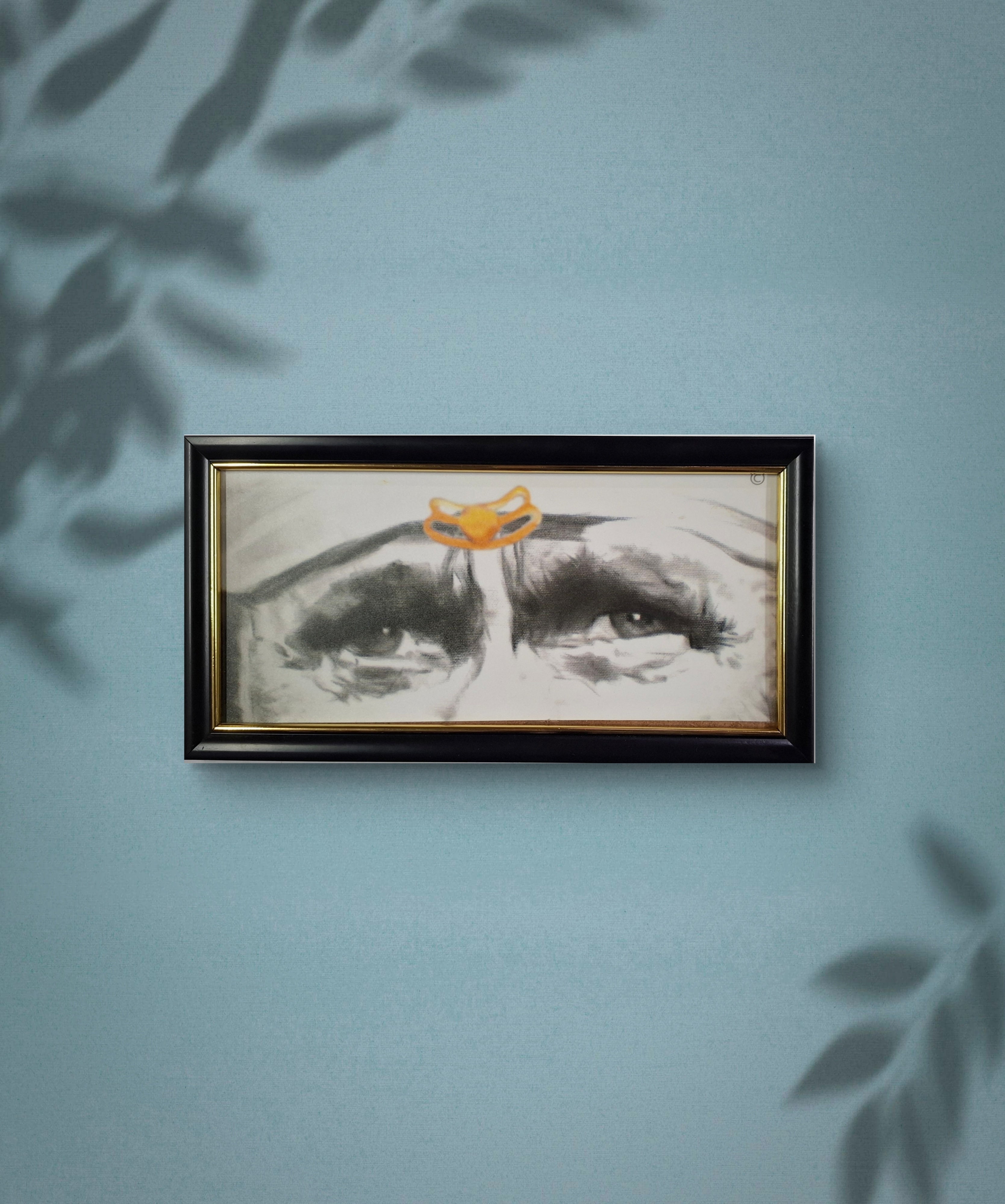 Hemant art Lord Sai Baba Religious Blessing Eyes With Italian Fiber Waterproof Imported  and Meditation CD - 15x30