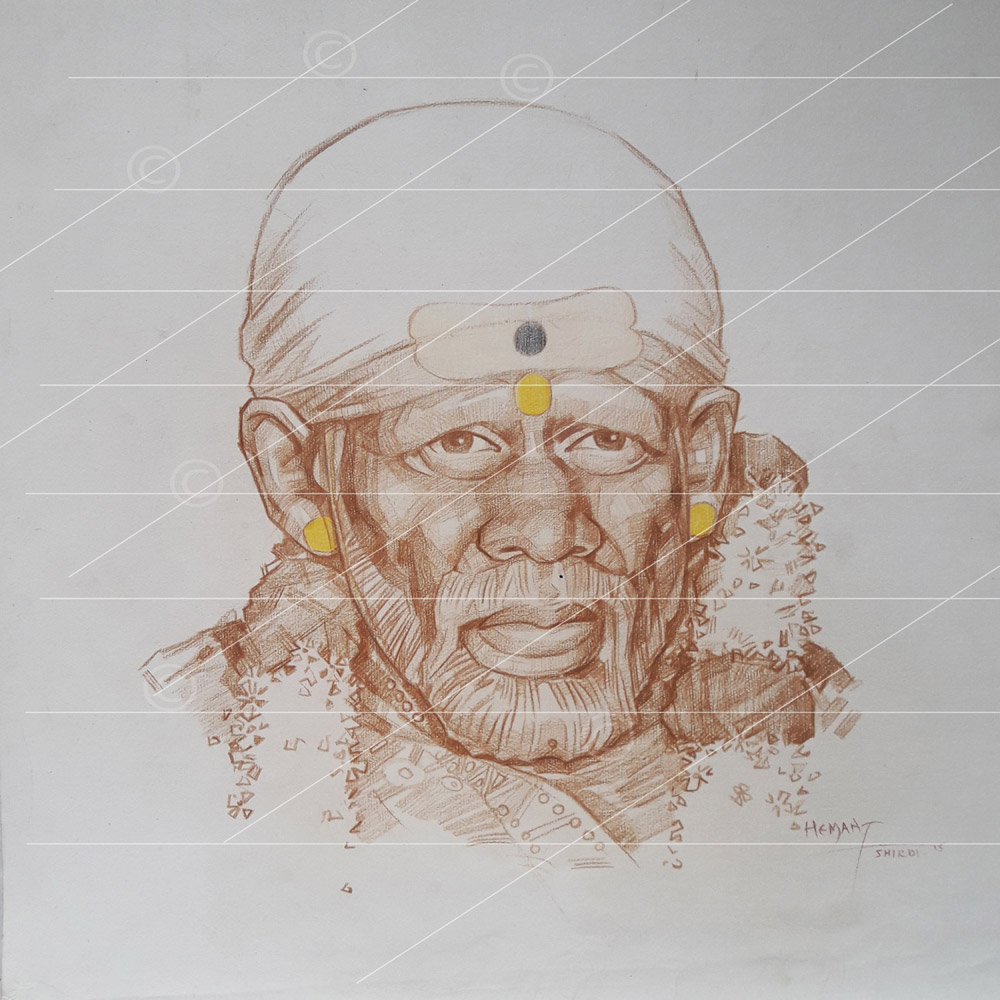 How to Draw Lord Sai Baba || Sai Baba Pencil Sketch | Buddha art drawing, Pencil  drawings easy, Pencil sketch images