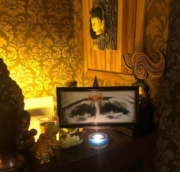 Sai-baba-Blessing-eyes-stand-on-table