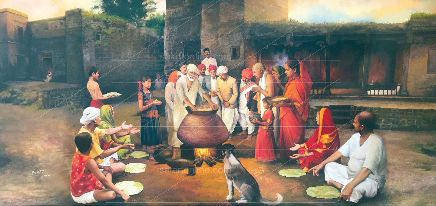 Shop Online Sai Baba Wall Painting | Sai Baba Art Gallery