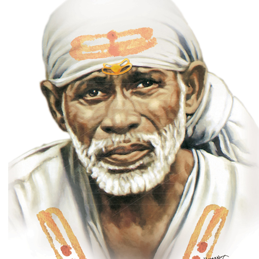 Sai Baba Face Painting | Saibaba Paintings /Photos/Images - Sai Art Online