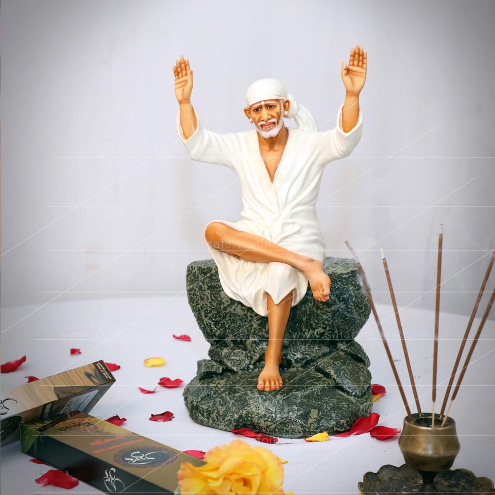 Sai Baba Blessing Hand In White Color Idol/Statues/Murti - Sai Art ...